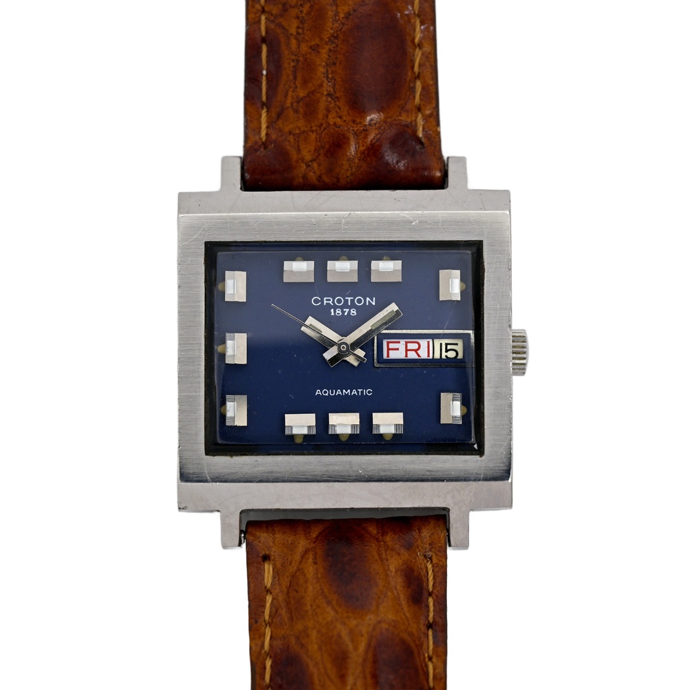 Croton Vintage 1878 Aquamatic Swiss Wrist Watch  63C44098 32.5mm